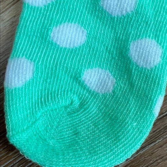 Polka Dot Baby Socks - Mint Green and White NWOT Size 9-12 Months - Picture 3 of 7